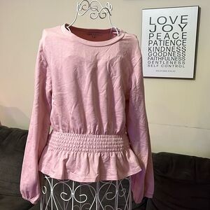 Crave fame, shirt, size large, pink, fairly new